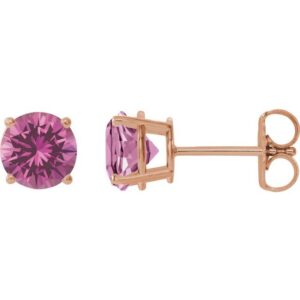 Round 4-Prong Lightweight Stud Earrings