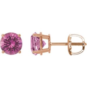 Round 4-Prong Lightweight Stud Earrings