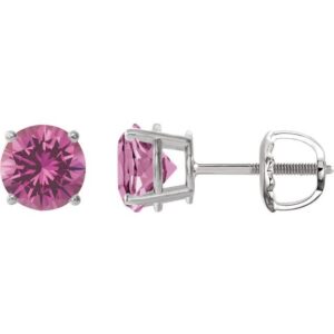Round 4-Prong Lightweight Stud Earrings