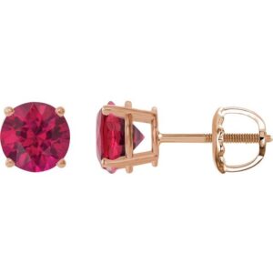 Round 4-Prong Lightweight Stud Earrings