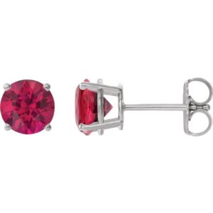 Round 4-Prong Lightweight Stud Earrings