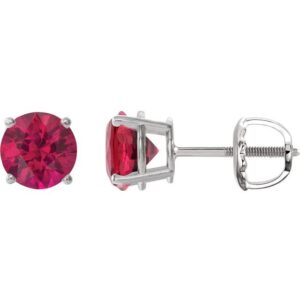 Round 4-Prong Lightweight Stud Earrings
