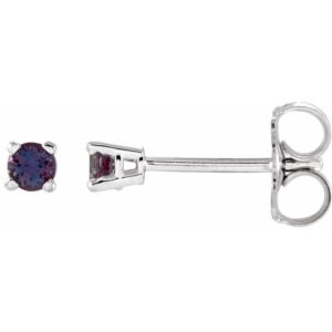 Round 4-Prong Lightweight Stud Earrings