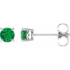 Round 4-Prong Lightweight Stud Earrings