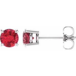 Round 4-Prong Lightweight Stud Earrings