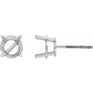 Round 4-Prong Lightweight Stud Earrings