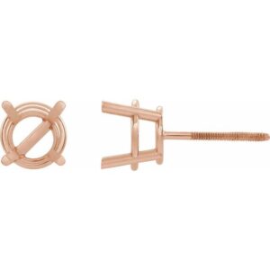 Round 4-Prong Lightweight Stud Earrings