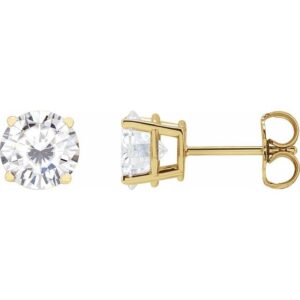 Round 4-Prong Lightweight Stud Earrings