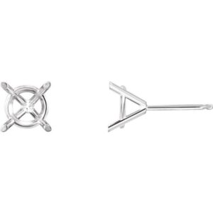 Round 4-Prong Stud Earrings