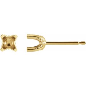 Round 4-Prong Stud Earrings