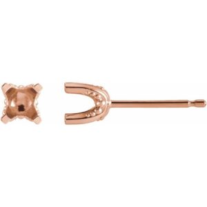 Round 4-Prong Stud Earrings