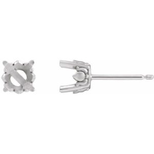 Round 4-Prong Stud Earrings