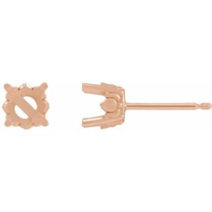 Round 4-Prong Stud Earrings