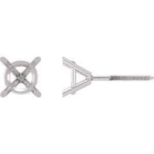 Round 4-Prong Stud Earrings