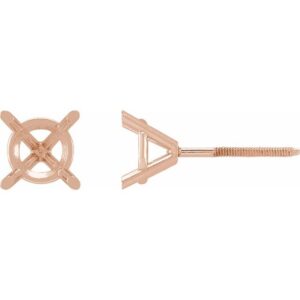 Round 4-Prong Stud Earrings