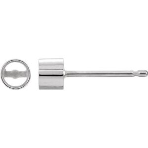 Round Bezel-Set Earrings