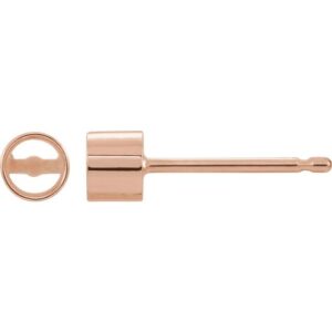 Round Bezel-Set Earrings