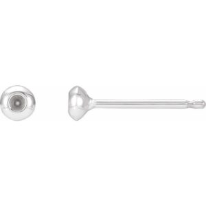 Round Bezel-Set Stud Earrings