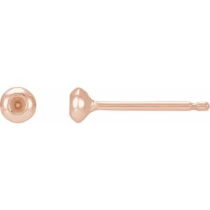 Round Bezel-Set Stud Earrings