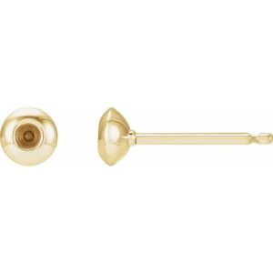 Round Bezel-Set Stud Earrings