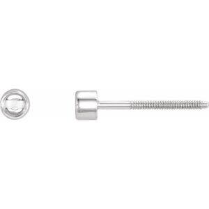 Round Micro Bezel-Set Stud Earrings