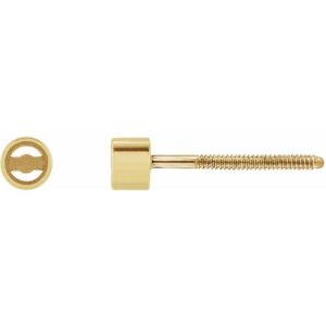 Round Micro Bezel-Set Stud Earrings