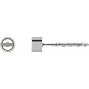 Round Micro Bezel-Set Stud Earrings
