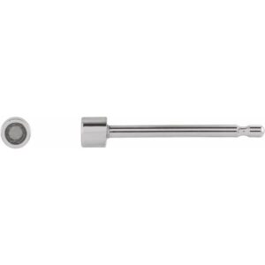 Round Micro Bezel-Set Stud Earrings