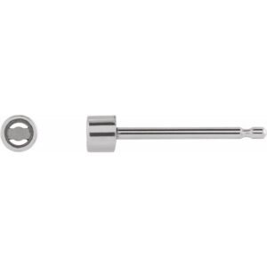 Round Micro Bezel-Set Stud Earrings