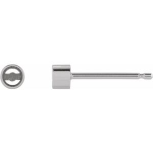 Round Micro Bezel-Set Stud Earrings