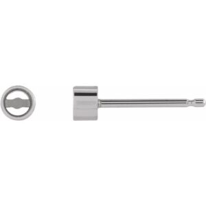 Round Micro Bezel-Set Stud Earrings