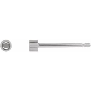 Round Micro Bezel-Set Stud Earrings