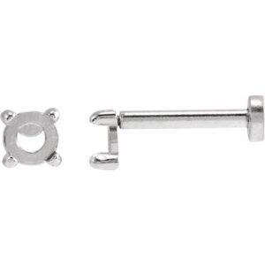 Round Rose-Cut 4-Prong Claw Stud Earrings
