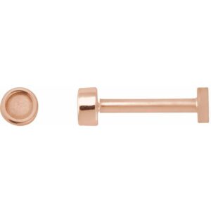 Round Rose-Cut Bezel-Set Earrings