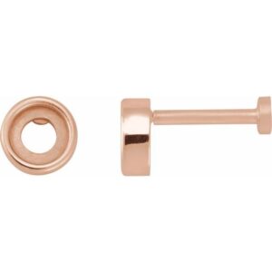 Round Rose-Cut Bezel-Set Earrings