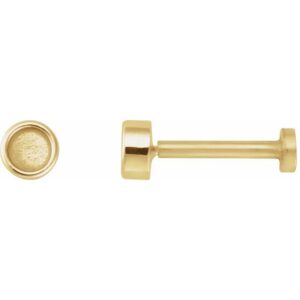 Round Rose-Cut Bezel-Set Earrings