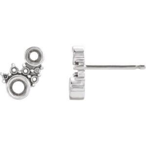 Scattered Bezel-Set Earrings