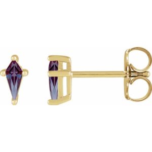 Shield 4-Prong Stud Earrings