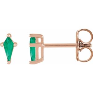 Shield 4-Prong Stud Earrings