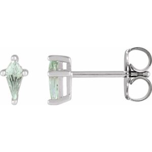 Shield 4-Prong Stud Earrings