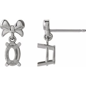 Solitaire Bow Earrings