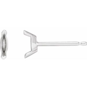 Solitaire V-Prong Stud Earrings