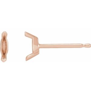 Solitaire V-Prong Stud Earrings
