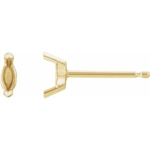 Solitaire V-Prong Stud Earrings