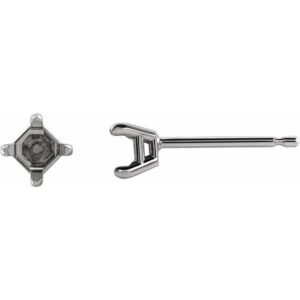 Square 4-Prong Stud Earrings