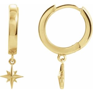 Star Hoop Earrings