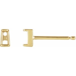 Tapered Baguette Channel-Set Stud Earrings