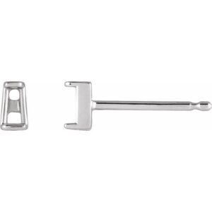 Tapered Baguette Channel-Set Stud Earrings