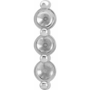Three-Stone Bar Earrings