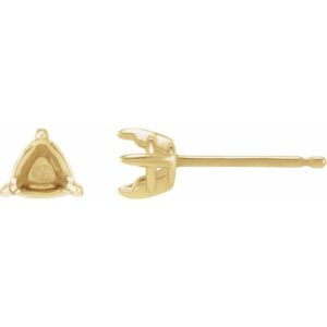 Trillion 3-Prong Claw Earrings